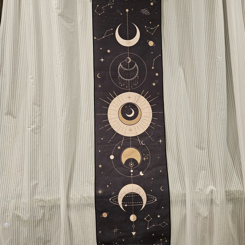 Celestial Wall Hanging Decor - Black and Cream